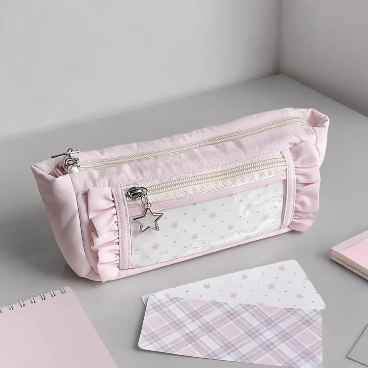 Aesthetic Large Pencil Case Pouch - Cute Big Capacity Pencil Case Multi-Layer