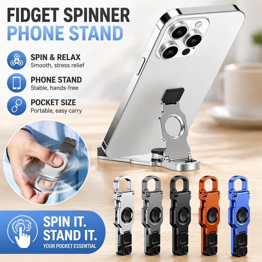 Desk Accessories - Metal Fidget Spinner Desk Phone Holder
