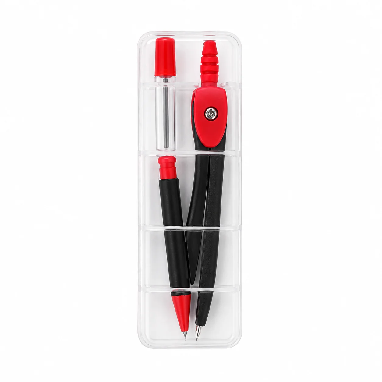 Math Geometry Set With Compass - Stainless Steel Compass Set, Geometry Drawing