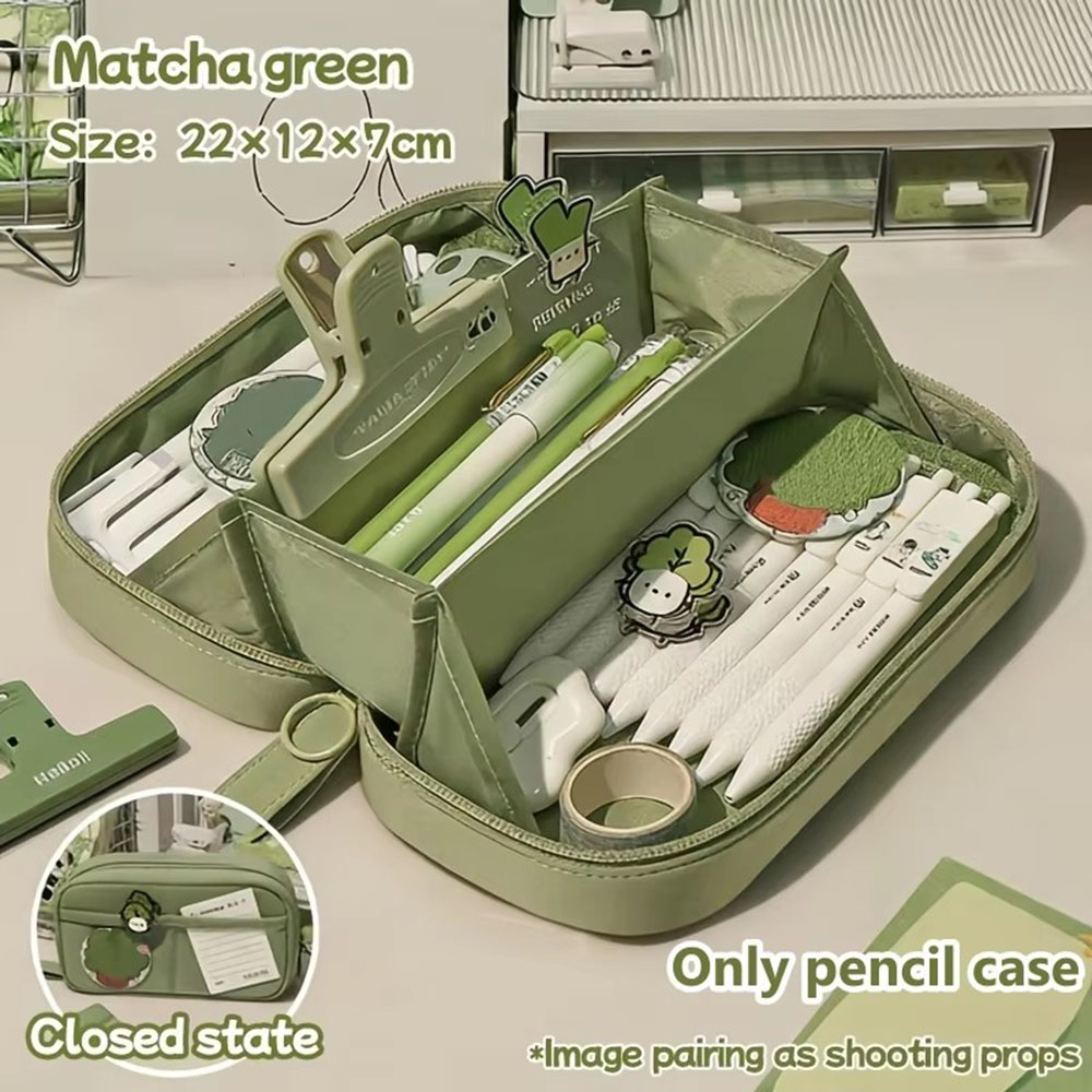 Aesthetic Large Pencil Case Pouch - Ins Large Capacity Volcano Pencil Case