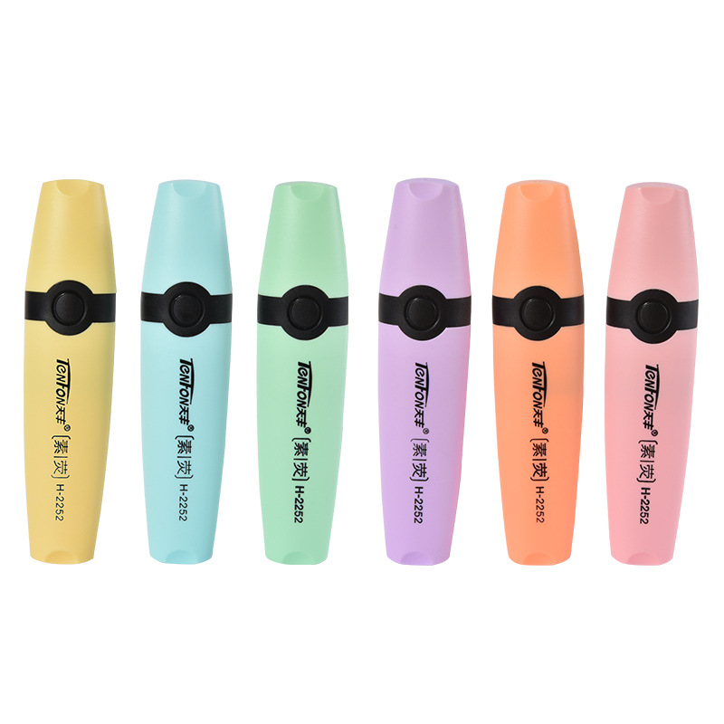 6 Cái/bộ Pastel Phẳng Đầu Đơn  - đánh giá và giá Pastel Highlighter Set Double Ended