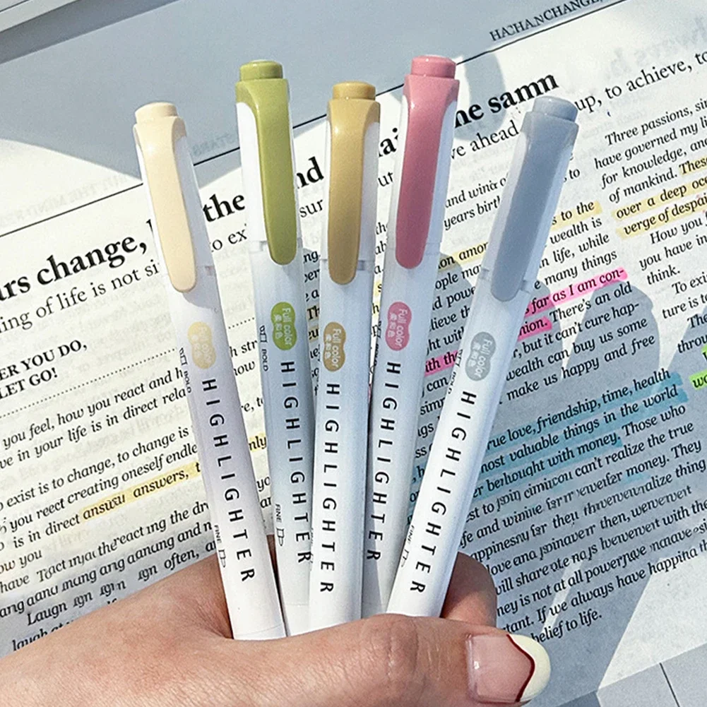5pcs Pastel Highlighters Color - đánh giá và giá Pastel Highlighter Set Double Ended