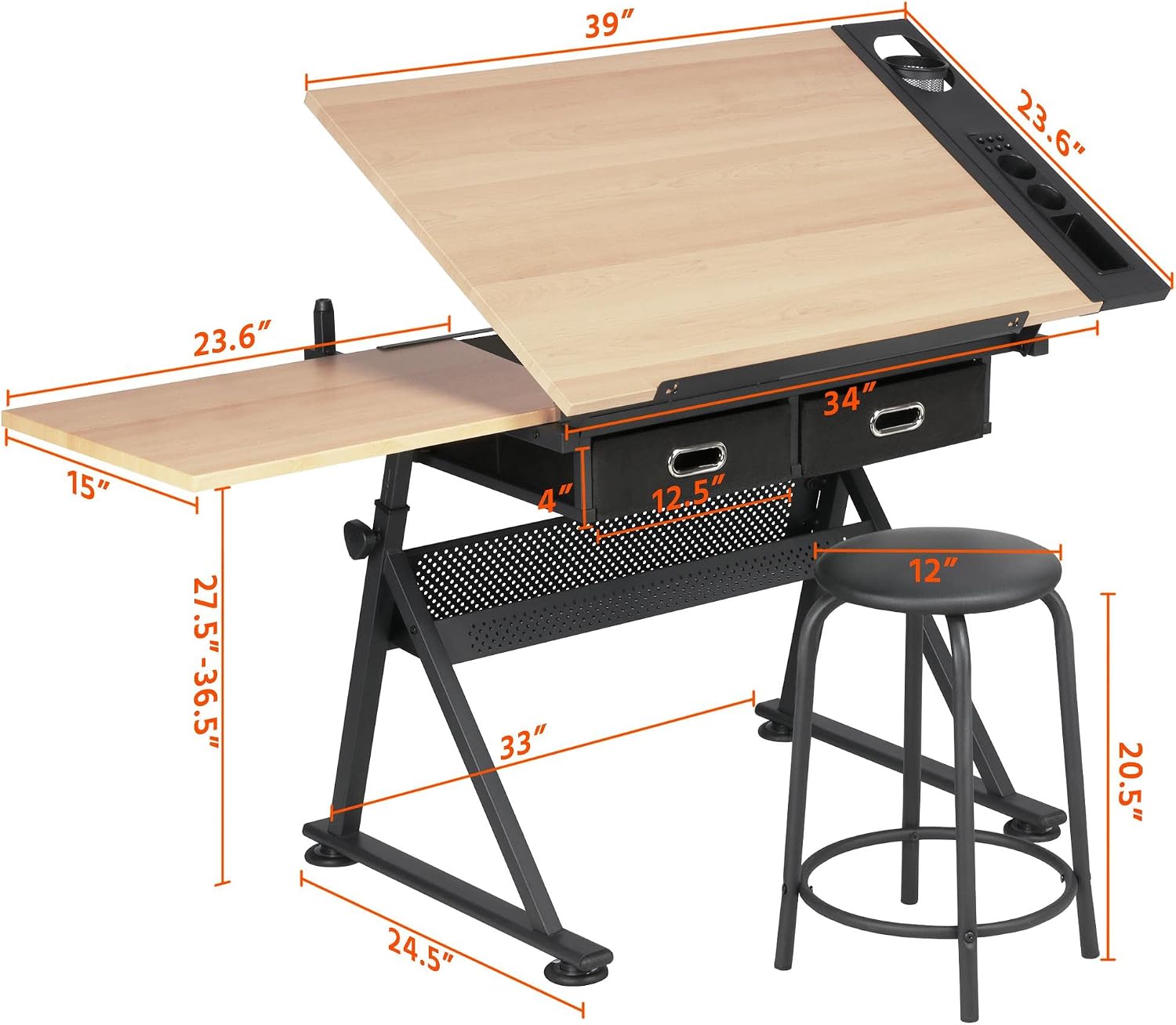 Adjustable Drafting Table Art  - đánh giá và giá Office Furniture