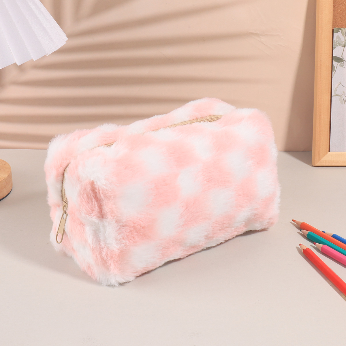 Cute Korean Checkered Pencil C - đánh giá và giá Aesthetic Large Pencil Case Pouch
