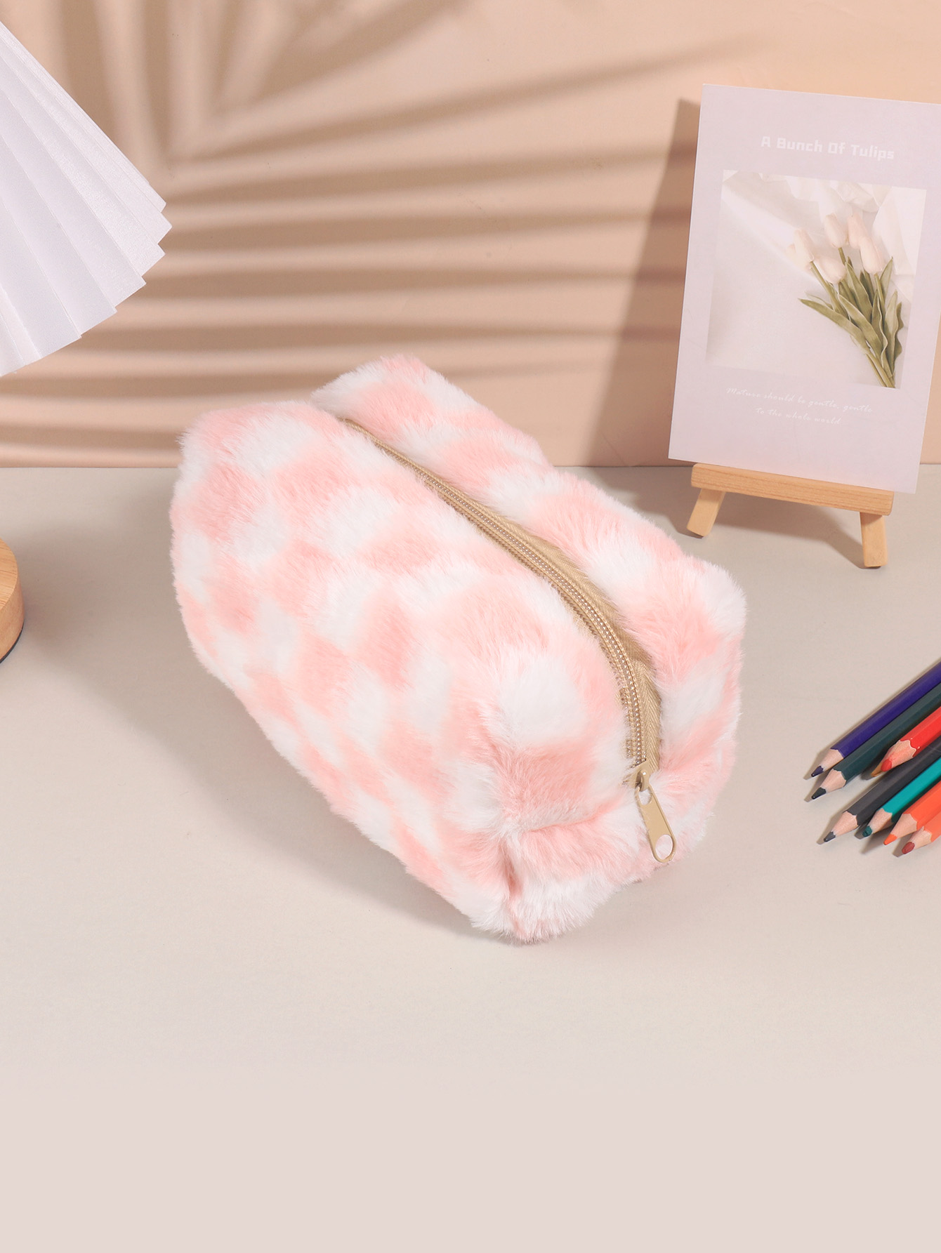 Cute Korean Checkered Pencil C - đánh giá và giá Aesthetic Large Pencil Case Pouch