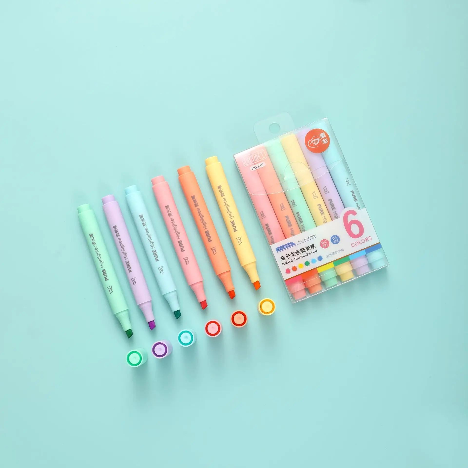 6PCS Pastel Highlighter Pens - - đánh giá và giá Pastel Highlighter Set Double Ended