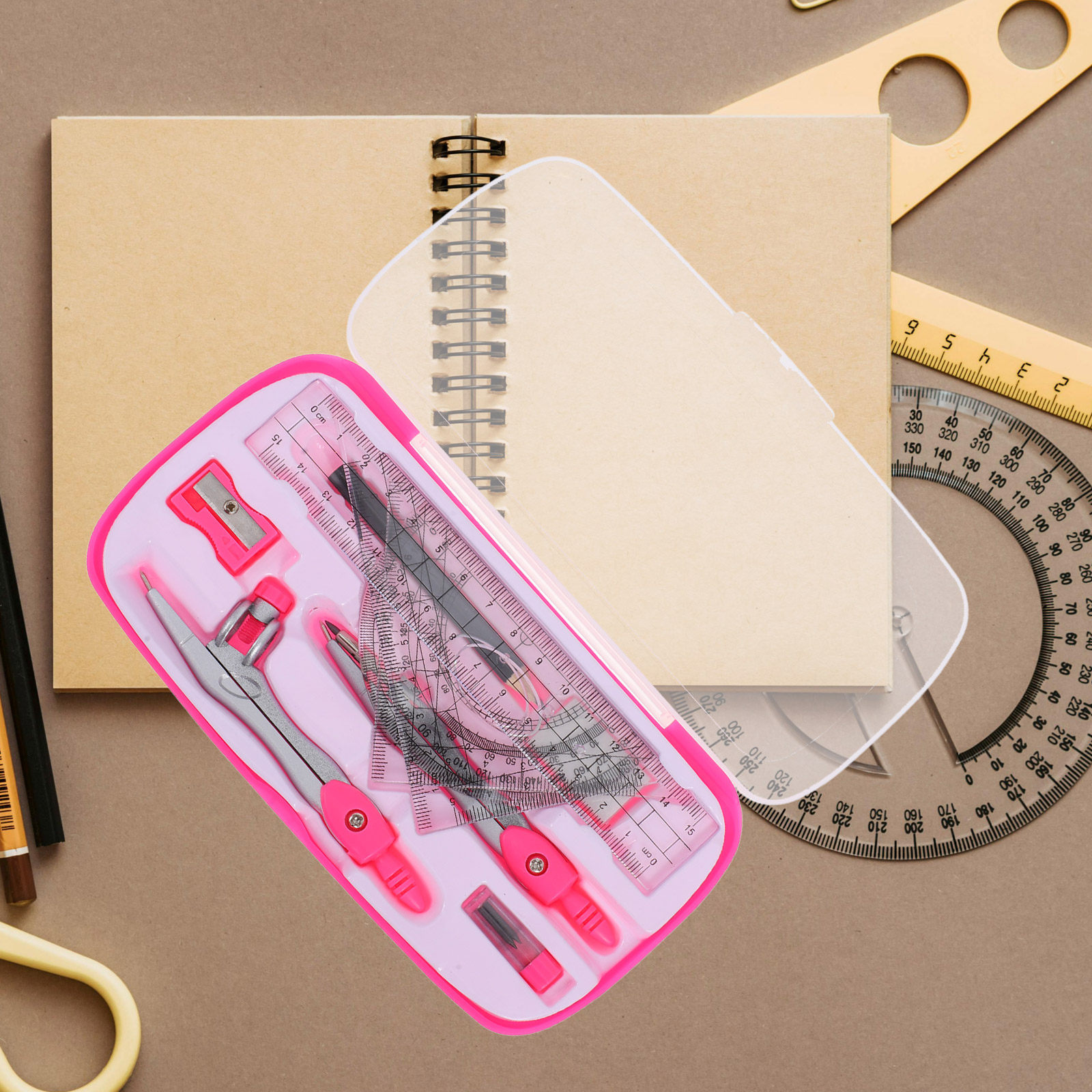 1Set Lightweight Portable Comp - đánh giá và giá Math Geometry Set With Compass