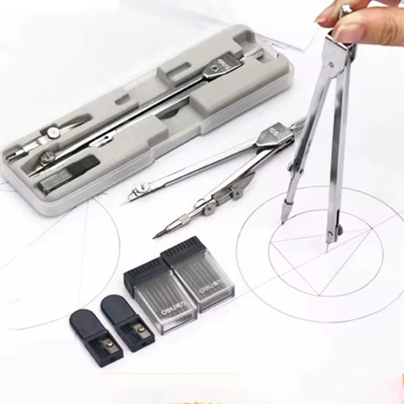 DELI Thép Không Gỉ Đa Năng Soạ - đánh giá và giá Math Geometry Set With Compass