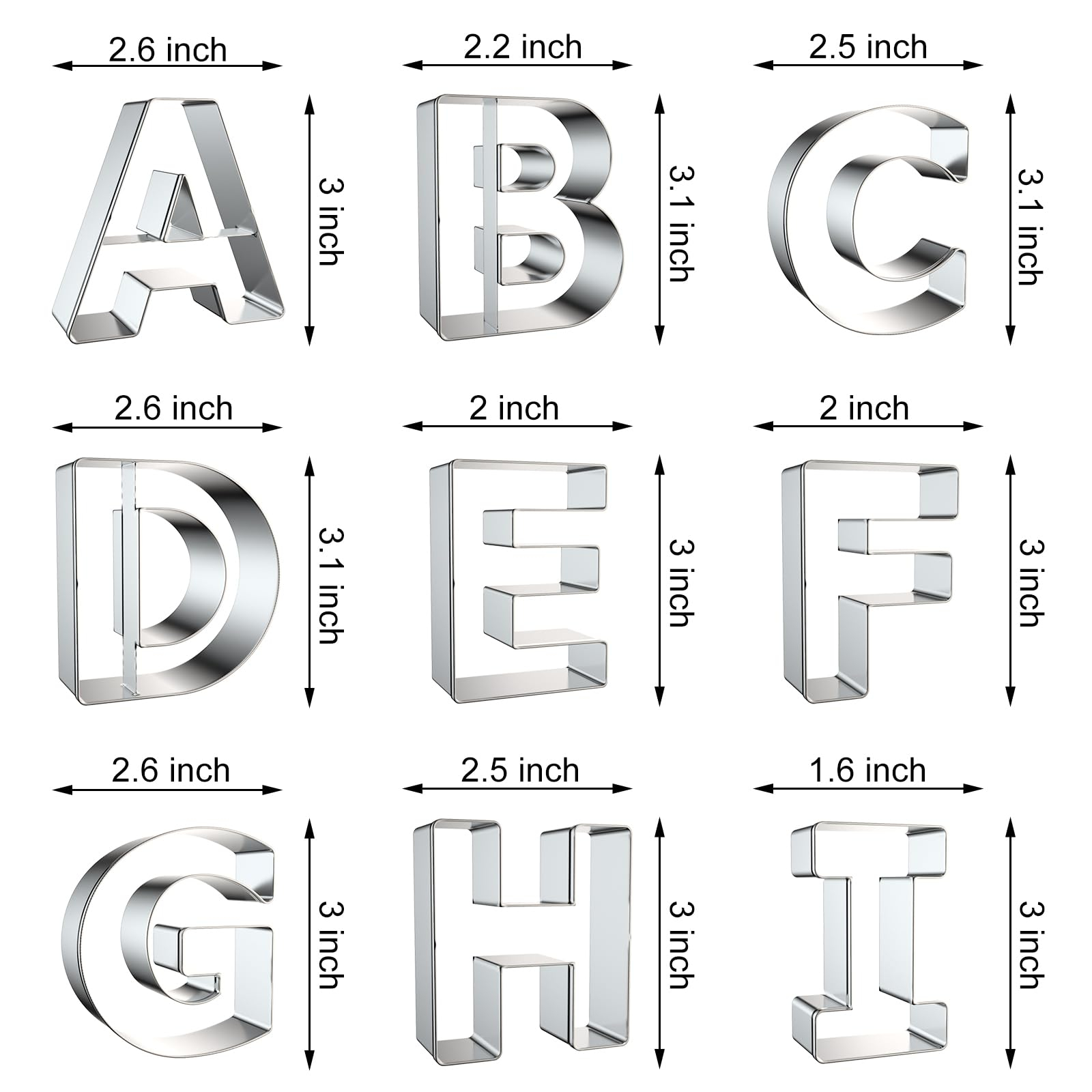 Letter Cookie Cutters Shapes - - đánh giá và giá Writing Tools
