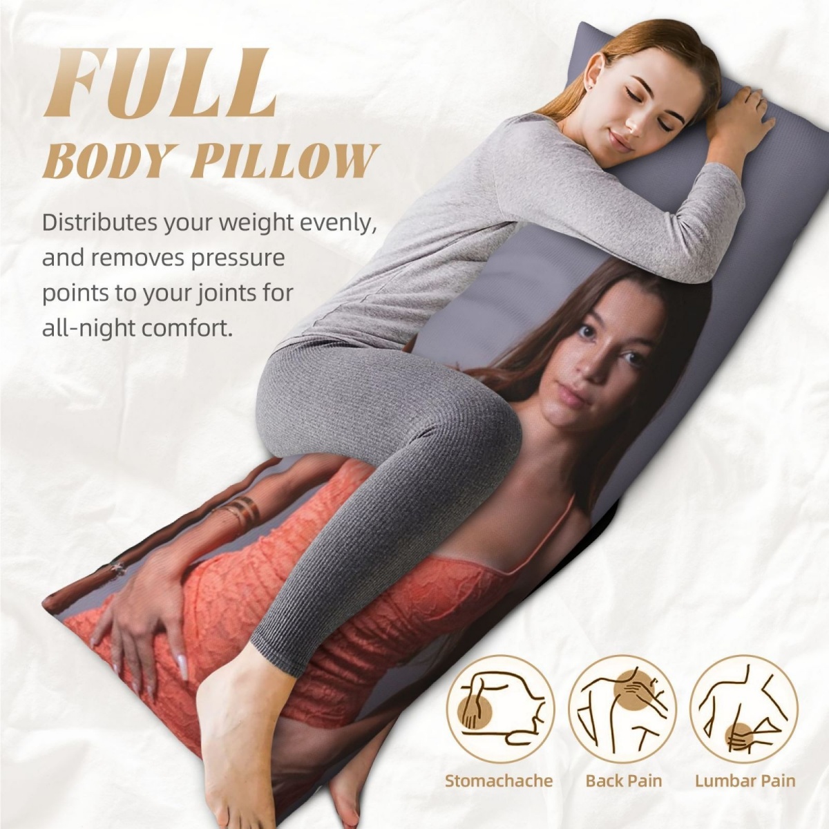 1 Custom Photo Body Pillowcase - đánh giá và giá School Supplies