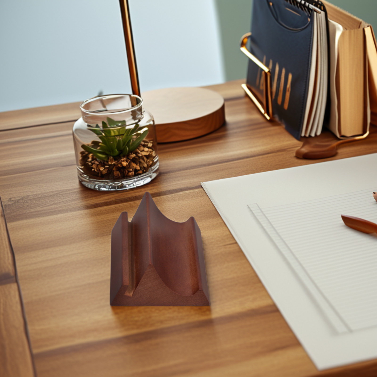 Wooden Dual Slot Phone and Cal - đánh giá và giá Desk Accessories