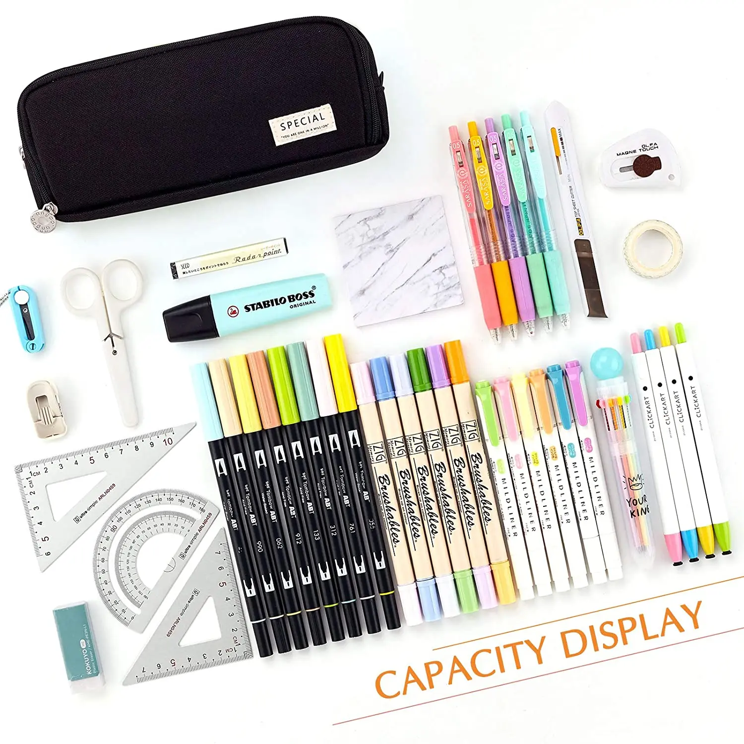 Pencil Case Large Capacity Pen - đánh giá và giá Aesthetic Large Pencil Case Pouch